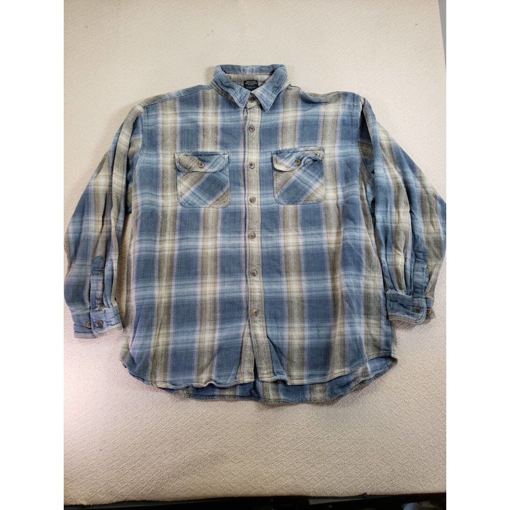 VTG Canyon Guide Shirt Mens XL Multicolor Plaid Long Sleeve Button Up Collared